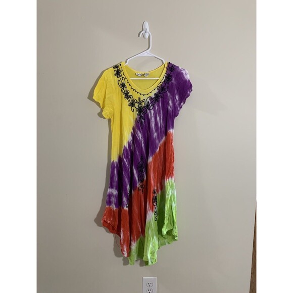 Sante Collections Short Sleeve Embroidered Dress - Picture 1 of 6